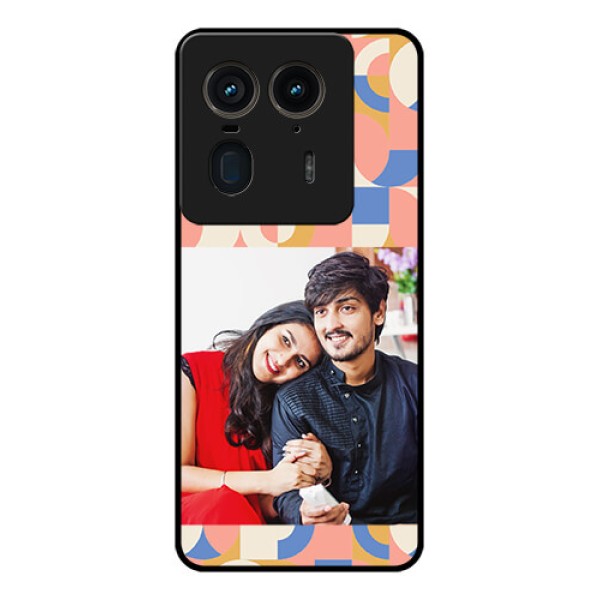 Motorola Edge 50 Ultra 5G Custom Glass Phone CaseSemi - Circle Maze Pattern Design