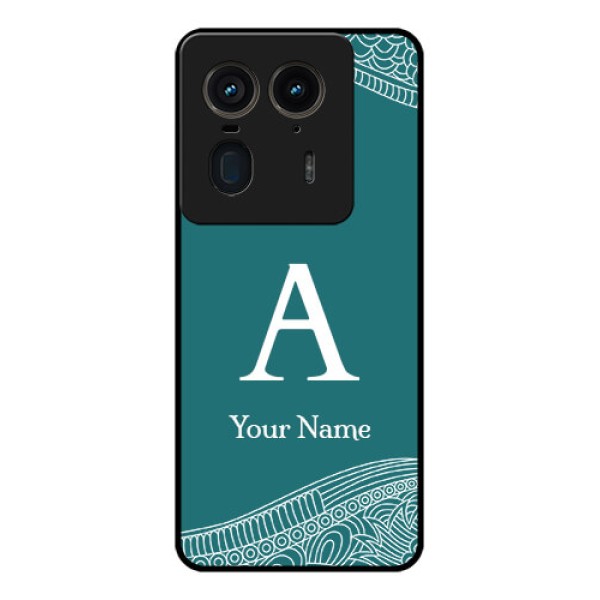 Motorola Edge 50 Ultra 5G Custom Glass Phone CaseLine Art Pattern With Custom Name Design Motorola Edge 50 Ultra 5G Custom Glass Phone CaseLine Art Pattern With Custom Name Design
