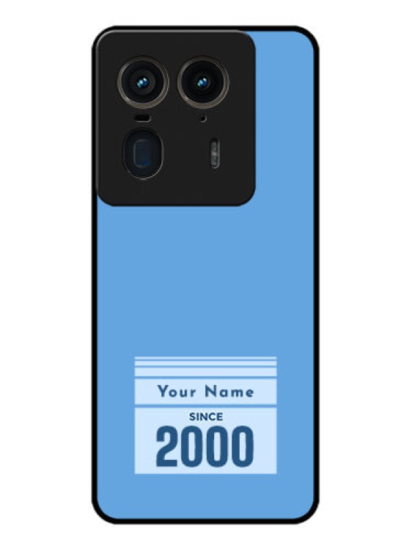 Custom Motorola Edge 50 Ultra 5G Custom Glass Phone CaseCustom Year Of Birth Design