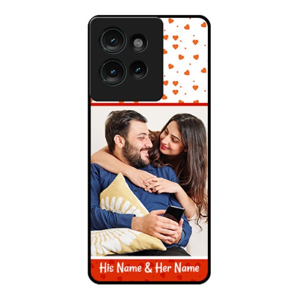 Motorola Edge 50 Custom Glass Phone CaseOrange Love Symbol Design Motorola Edge 50 Custom Glass Phone CaseOrange Love Symbol Design