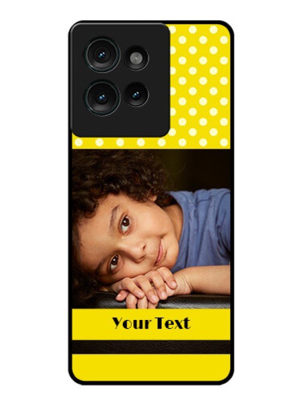 Custom Motorola Edge 50 Custom Glass Phone CaseBright Yellow Case Design