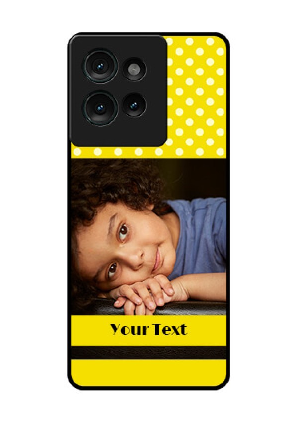 Motorola Edge 50 Custom Glass Phone CaseBright Yellow Case Design