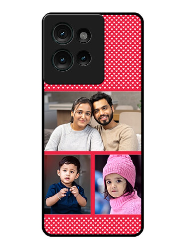 Custom Motorola Edge 50 Custom Glass Phone CaseBulk Photo Upload Design