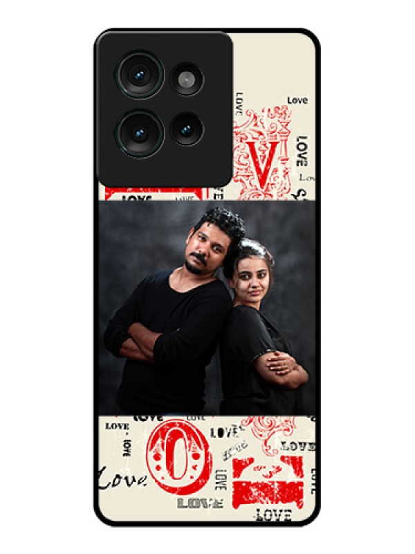 Custom Motorola Edge 50 Custom Glass Phone CaseTrendy Love Design Case