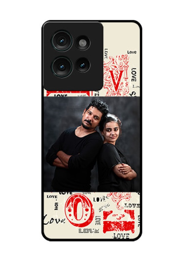 Motorola Edge 50 Custom Glass Phone CaseTrendy Love Design Case