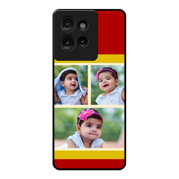 Motorola Edge 50 Custom Glass Phone CaseMultiple Pic Upload Design