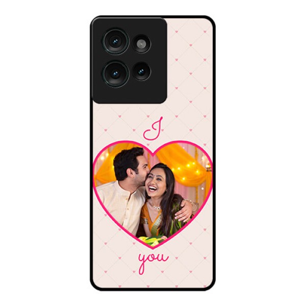 Motorola Edge 50 Custom Glass Phone CaseHeart Shape Design