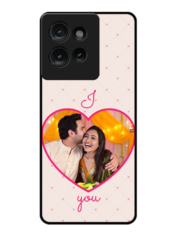 Custom Motorola Edge 50 Custom Glass Phone CaseHeart Shape Design