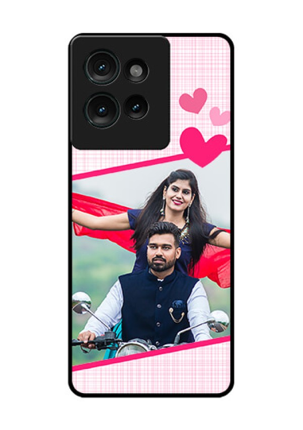 Motorola Edge 50 Custom Glass Phone CaseLove Shape Heart Design