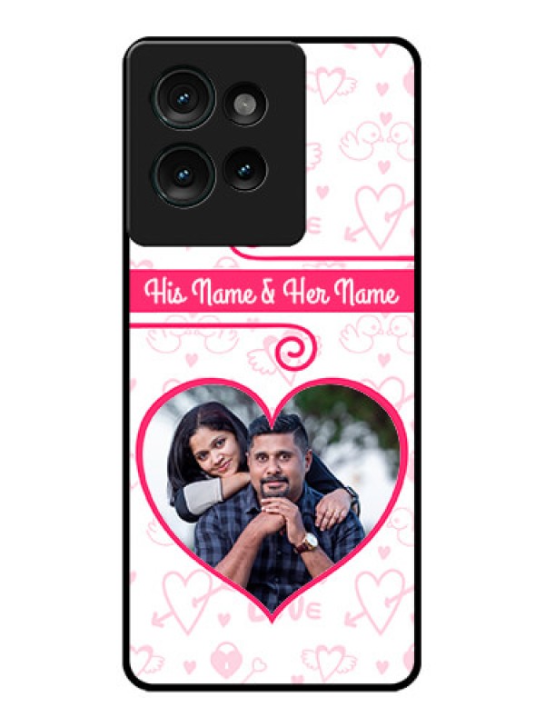 Custom Motorola Edge 50 Custom Glass Phone CaseHeart Shape Love Design