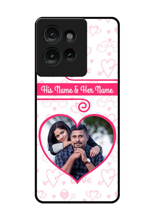 Motorola Edge 50 Custom Glass Phone CaseHeart Shape Love Design