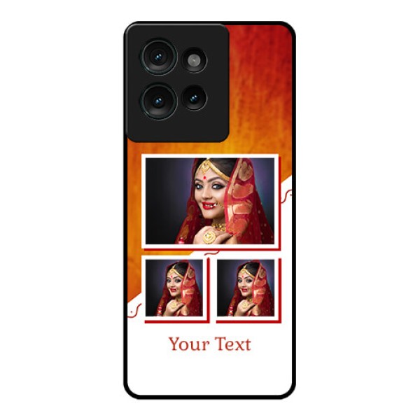 Motorola Edge 50 Custom Glass Phone CaseWedding Memories Design