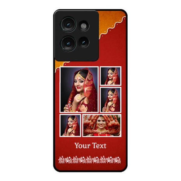 Motorola Edge 50 Custom Glass Phone CaseWedding Pic Upload Design