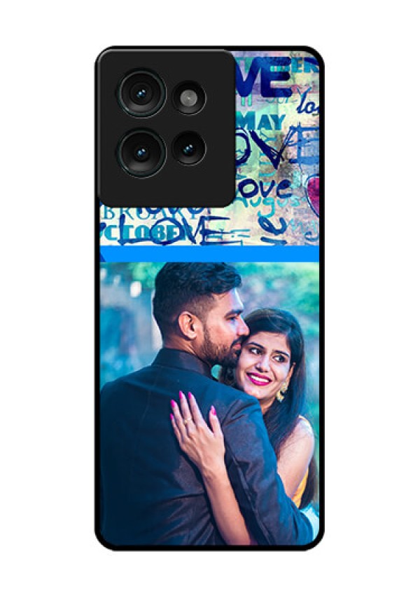 Motorola Edge 50 Custom Glass Phone CaseColorful Love Design