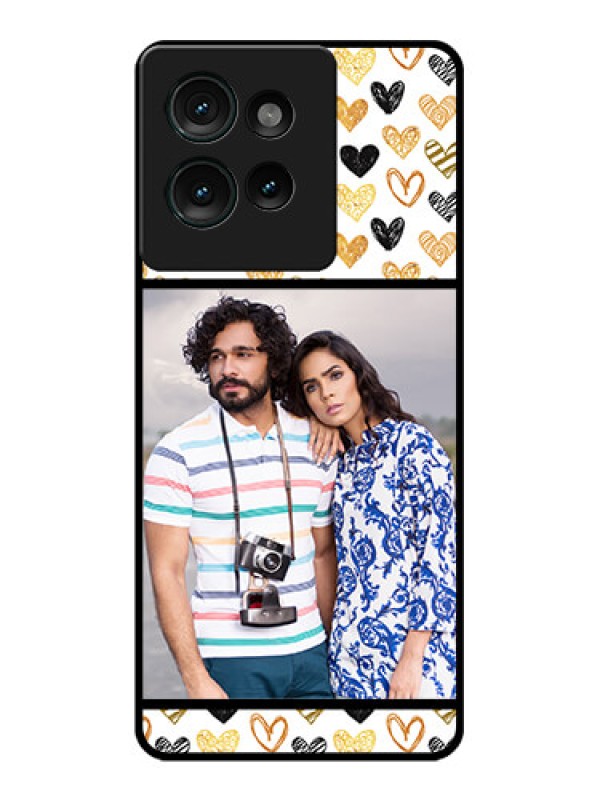 Custom Motorola Edge 50 Custom Glass Phone CaseLove Symbol Design