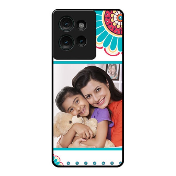 Motorola Edge 50 Custom Glass Phone CaseFlower Design