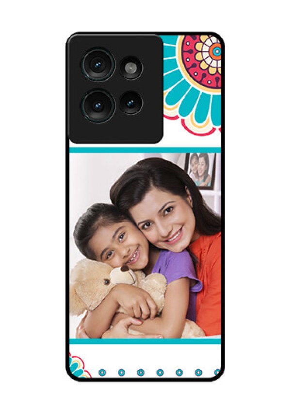 Motorola Edge 50 Custom Glass Phone CaseFlower Design