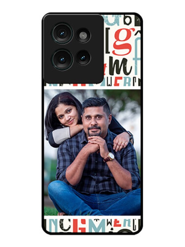 Custom Motorola Edge 50 Custom Glass Phone CaseAlphabet Design