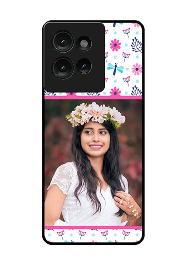 Motorola Edge 50 Custom Glass Phone CaseColorful Flower Design