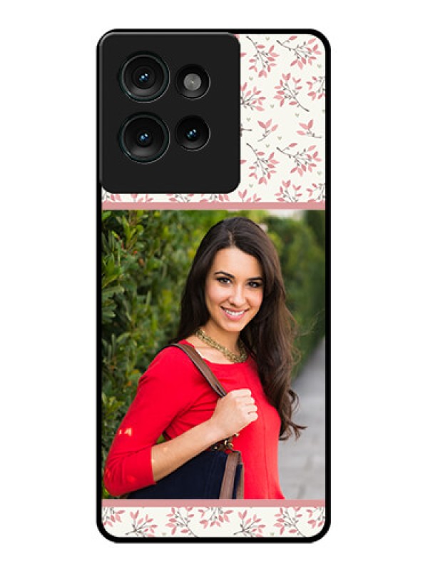 Custom Motorola Edge 50 Custom Glass Phone CaseStunning Floral Design