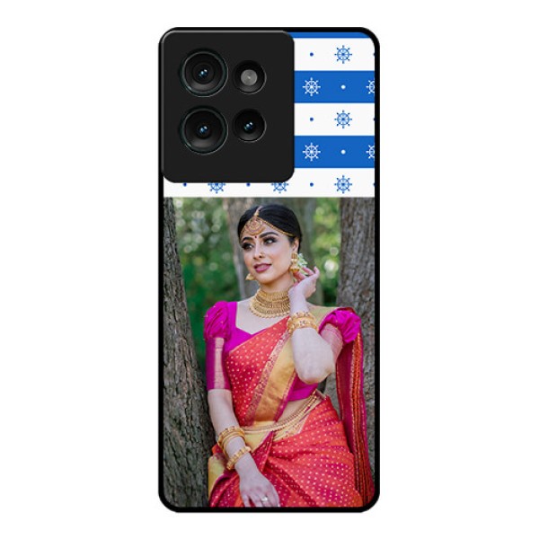 Motorola Edge 50 Custom Glass Phone CaseSnow Pattern Design