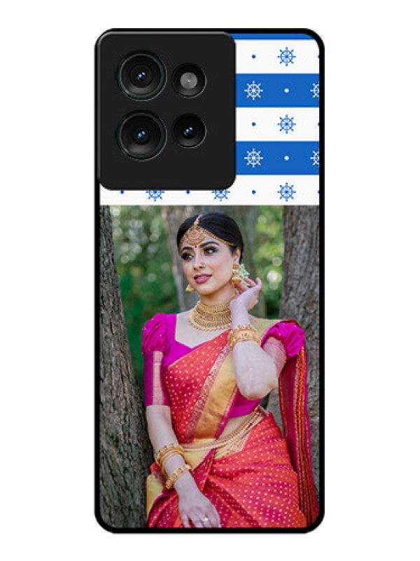 Custom Motorola Edge 50 Custom Glass Phone CaseSnow Pattern Design