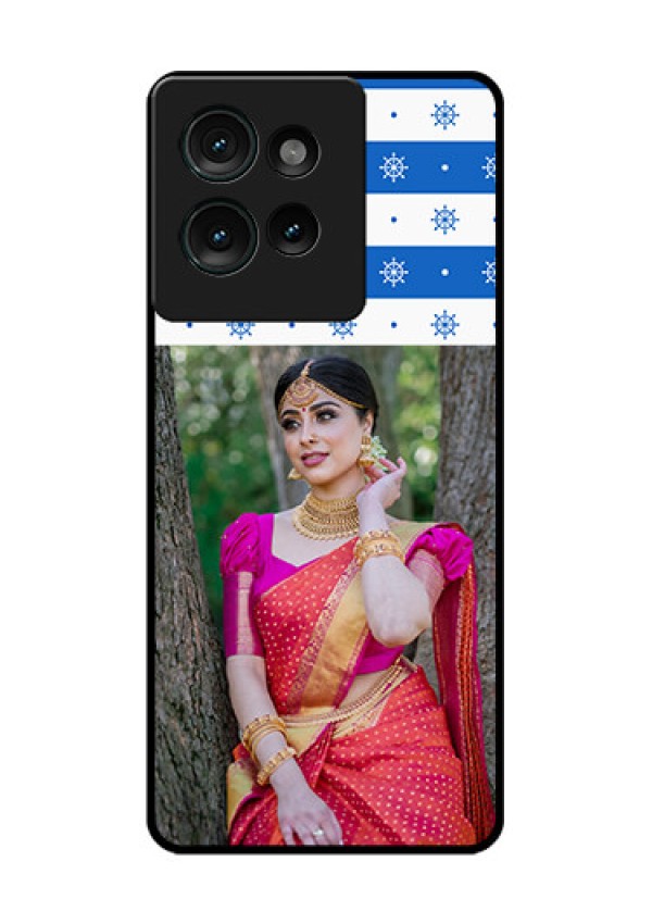 Motorola Edge 50 Custom Glass Phone CaseSnow Pattern Design