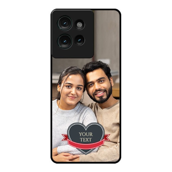 Motorola Edge 50 Custom Glass Phone CaseJust Married Couple Design