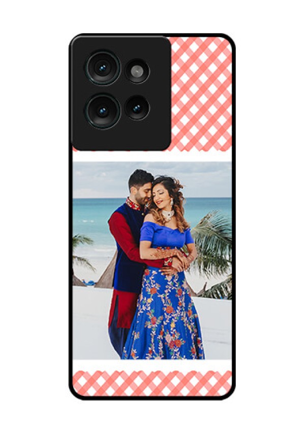 Motorola Edge 50 Custom Glass Phone CasePink Pattern Design