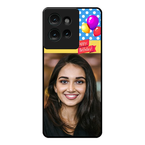 Motorola Edge 50 Custom Glass Phone CaseHappy Birthday Design