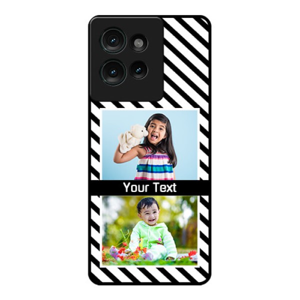 Motorola Edge 50 Custom Glass Phone CaseBlack And White Stripes Design Motorola Edge 50 Custom Glass Phone CaseBlack And White Stripes Design