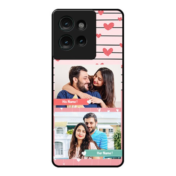 Motorola Edge 50 Custom Glass Phone CasePhoto With Heart Design Motorola Edge 50 Custom Glass Phone CasePhoto With Heart Design