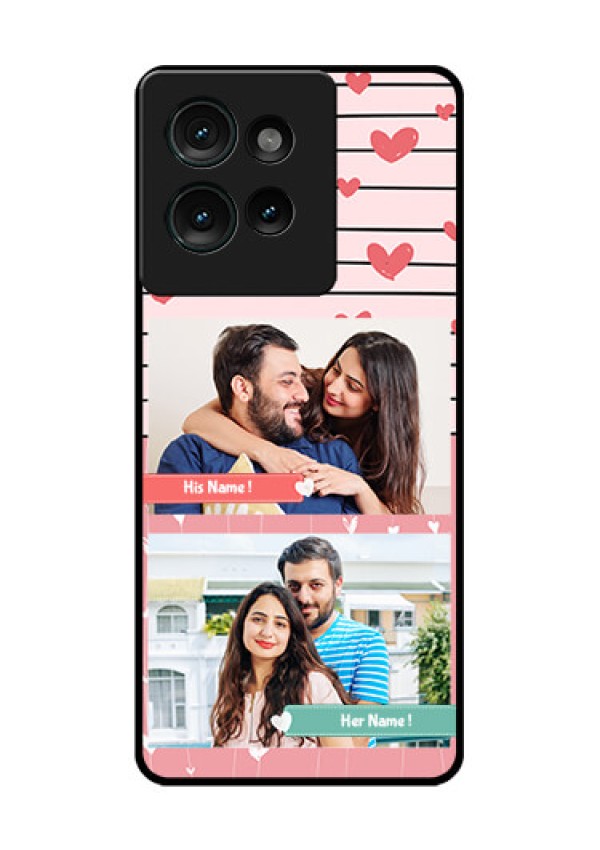 Motorola Edge 50 Custom Glass Phone CasePhoto With Heart Design