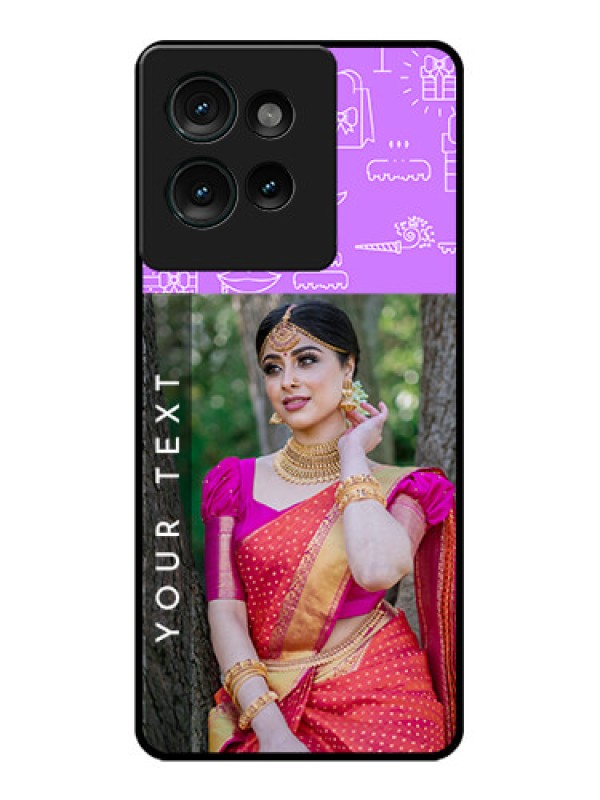 Custom Motorola Edge 50 Custom Glass Phone CaseBirthday Icons Design