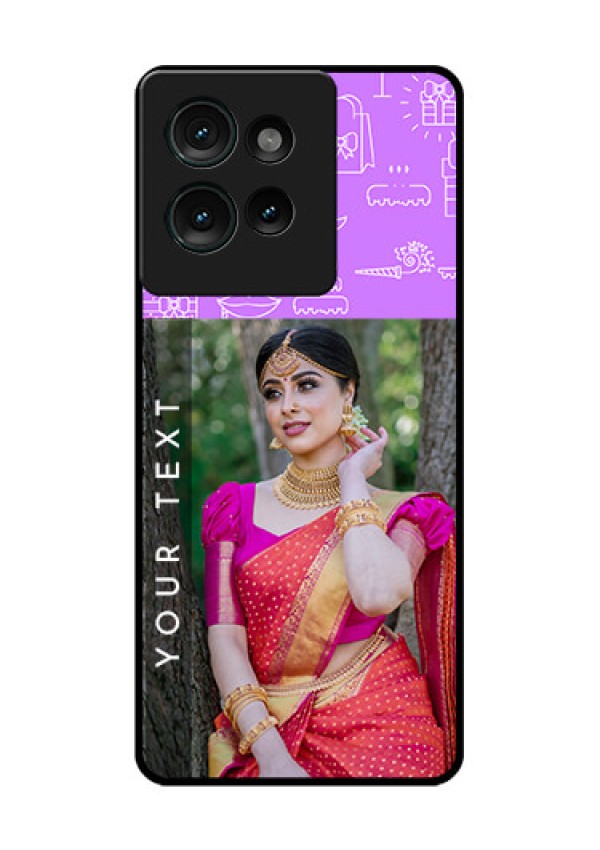 Motorola Edge 50 Custom Glass Phone CaseBirthday Icons Design