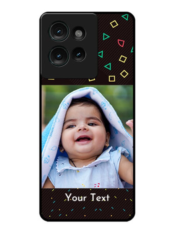 Custom Motorola Edge 50 Custom Glass Phone CaseWith Confetti Birthday Design