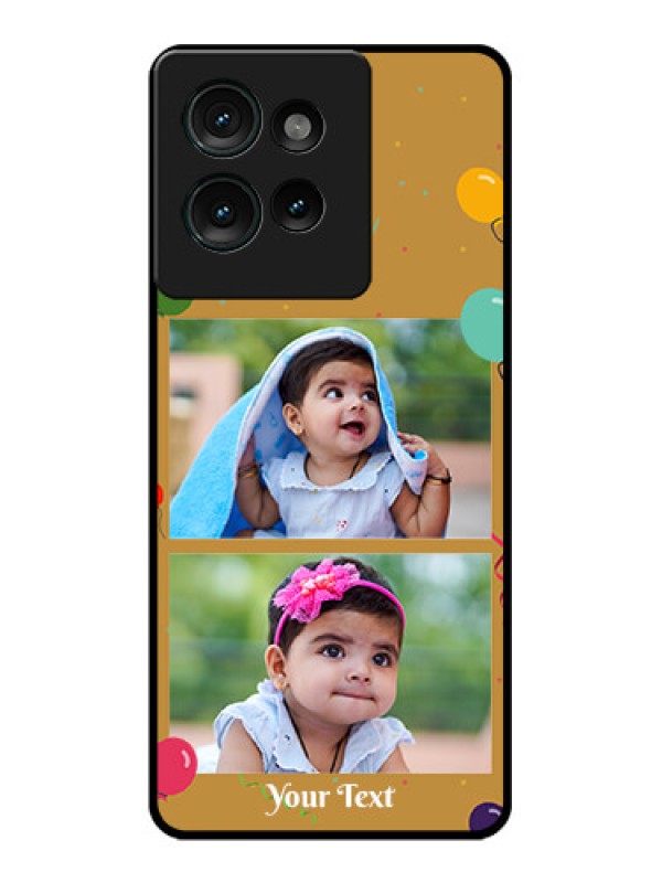 Custom Motorola Edge 50 Custom Glass Phone CaseImage Holder With Birthday Celebrations Design