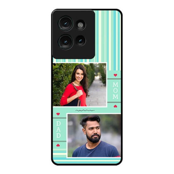 Motorola Edge 50 Custom Glass Phone CaseMom and Dad Pic Design