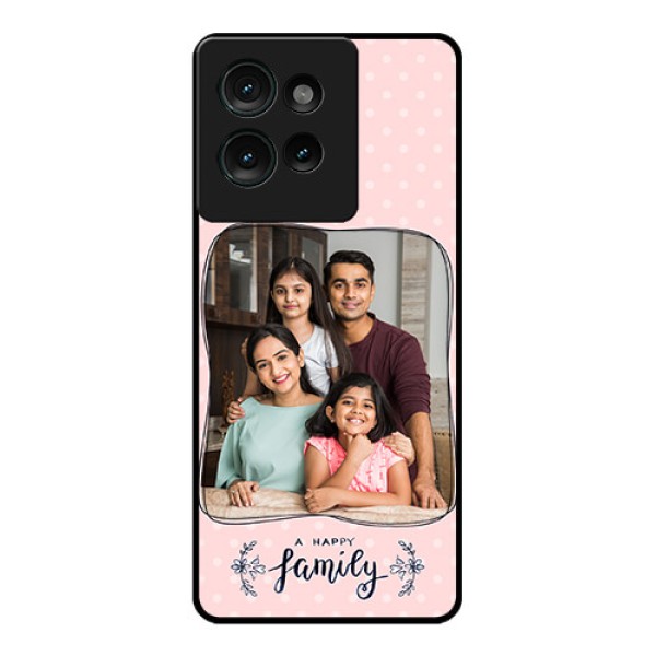 Motorola Edge 50 Custom Glass Phone CaseFamily With Dots Design Motorola Edge 50 Custom Glass Phone CaseFamily With Dots Design