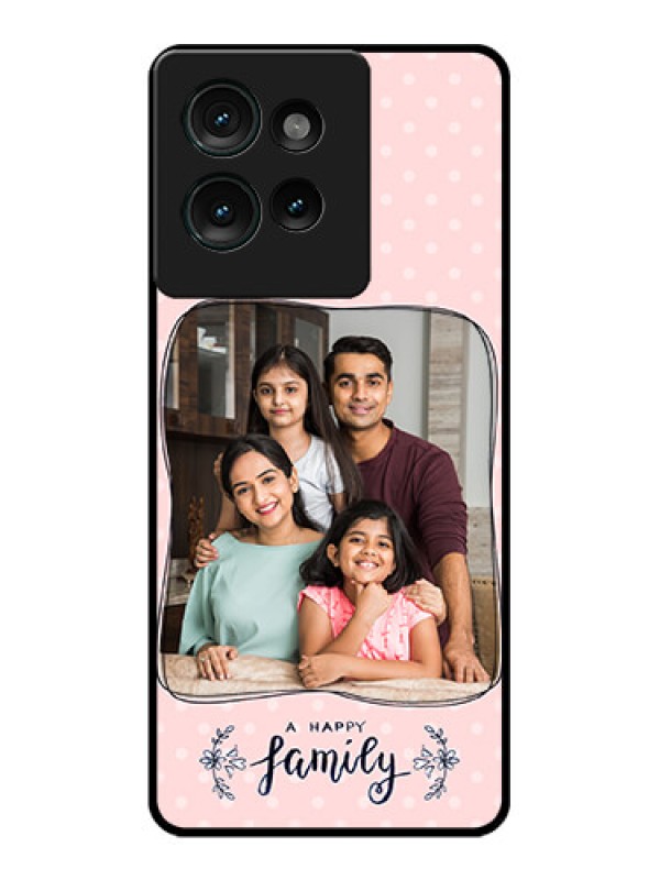 Custom Motorola Edge 50 Custom Glass Phone CaseFamily With Dots Design