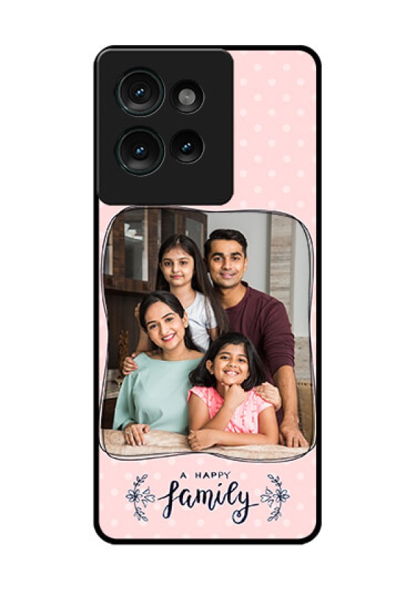 Motorola Edge 50 Custom Glass Phone CaseFamily With Dots Design
