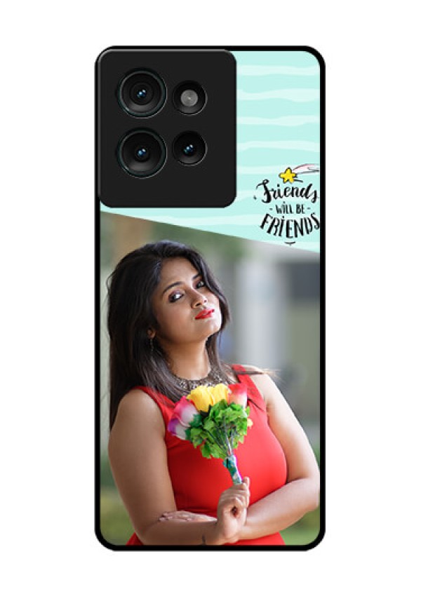 Motorola Edge 50 Custom Glass Phone CaseFriends Picture Icon Design