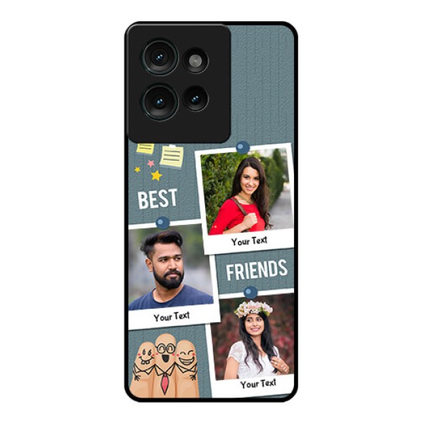 Motorola Edge 50 Custom Glass Phone CaseSticky Frames And Friendship Design Motorola Edge 50 Custom Glass Phone CaseSticky Frames And Friendship Design