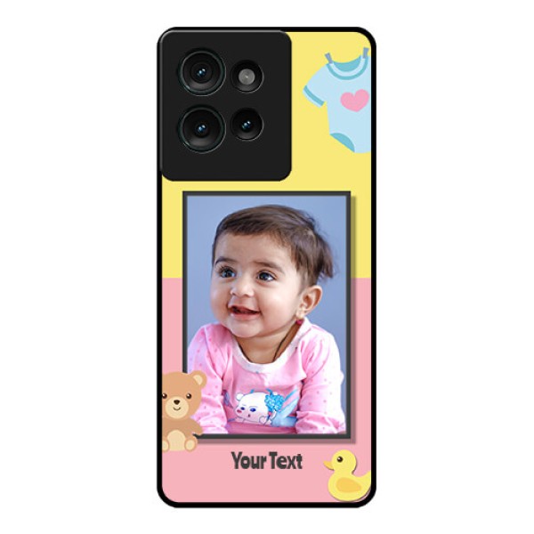 Motorola Edge 50 Custom Glass Phone CaseKids 2 Color Design