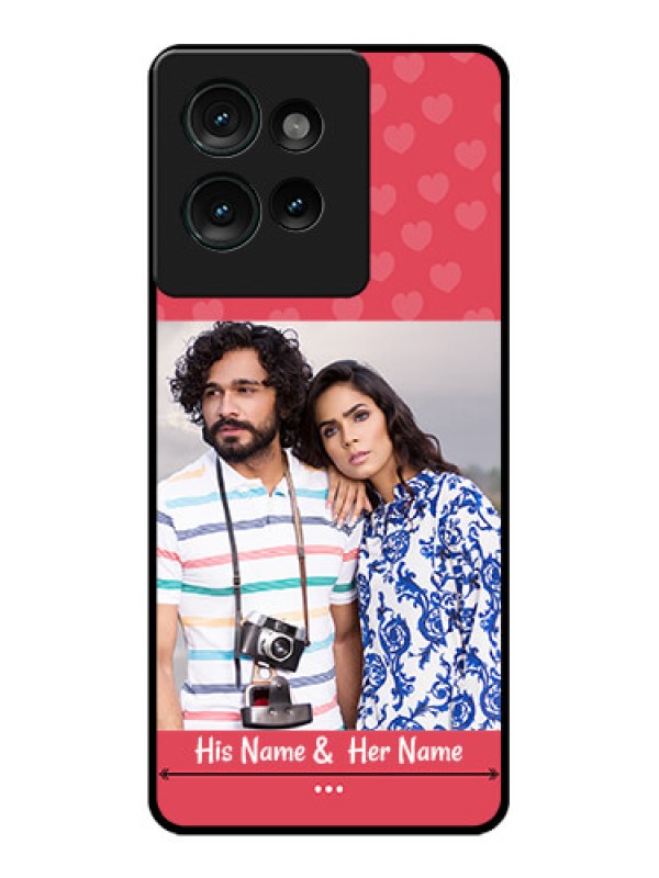 Custom Motorola Edge 50 Custom Glass Phone CaseSimple Love Design