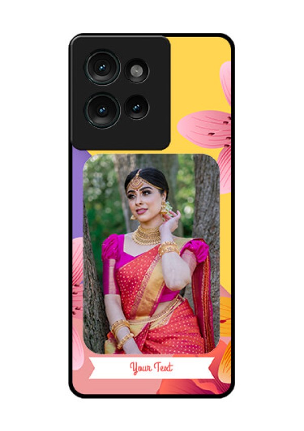 Motorola Edge 50 Custom Glass Phone Case3 Image With Vintage Floral Design