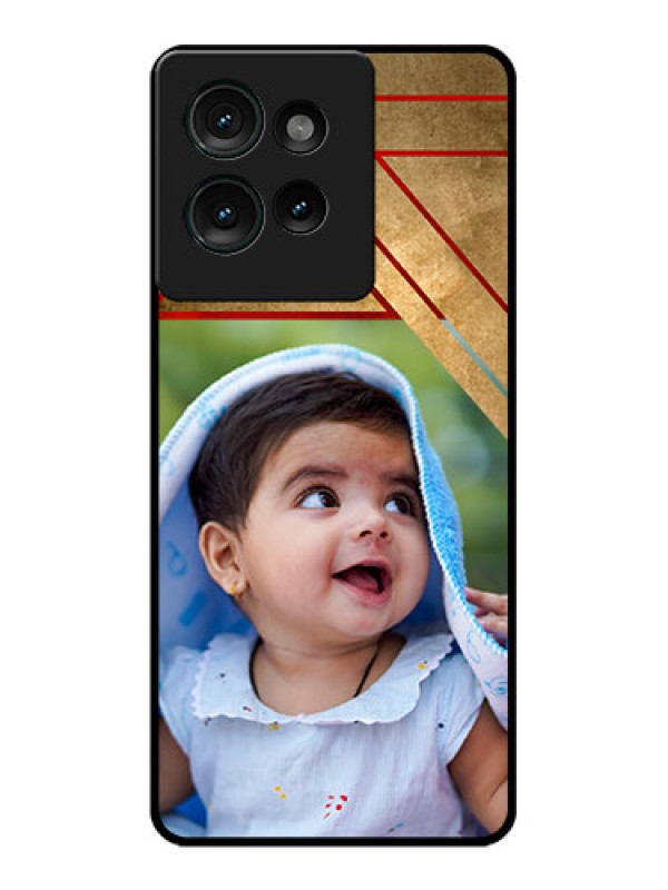 Custom Motorola Edge 50 Custom Glass Phone CaseGradient Abstract Texture Design