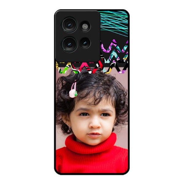 Motorola Edge 50 Custom Glass Phone CaseNeon Abstract Design