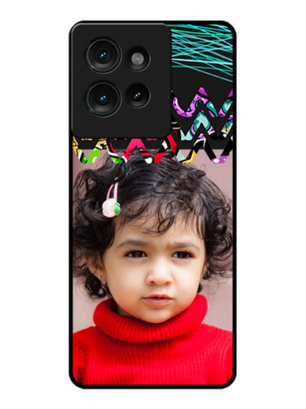 Custom Motorola Edge 50 Custom Glass Phone CaseNeon Abstract Design