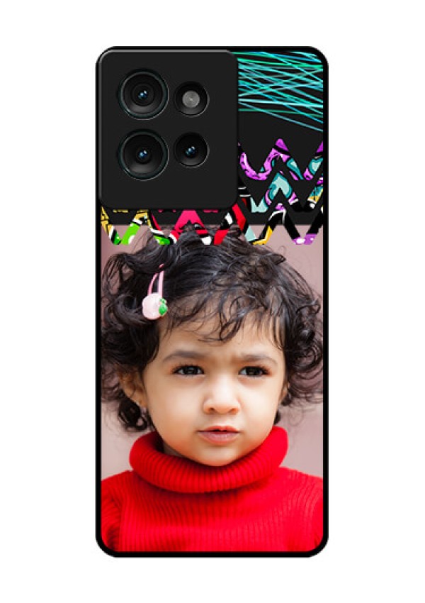 Motorola Edge 50 Custom Glass Phone CaseNeon Abstract Design